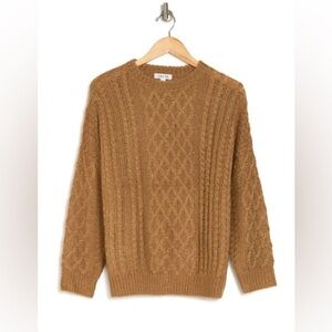 Nwt oversized Cali‎ Be Women's Cable Knit Sweater - Brown
